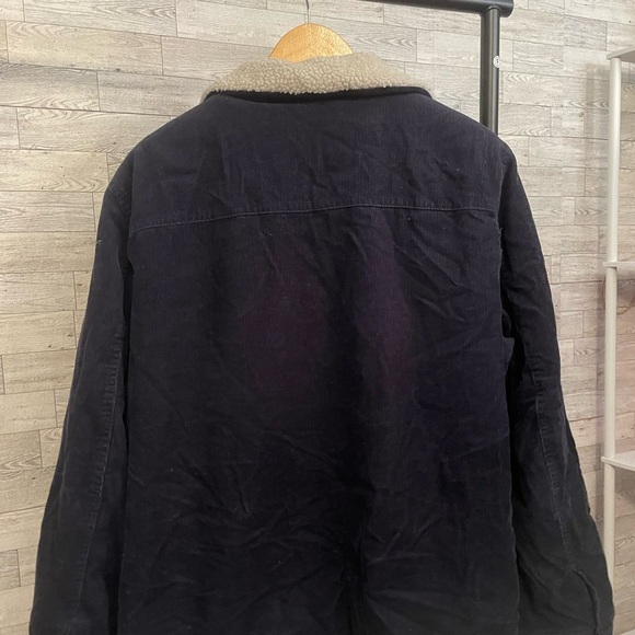 Levi's Classic Corduroy Sherpa-Lined Trucker Jacket Men Size XL Navy Blue - Picture 8 of 11